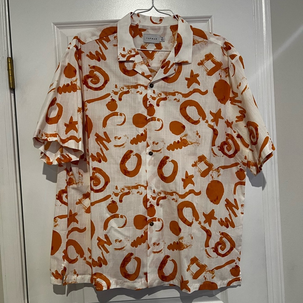 Topman short sleeve camp shirt. Size XXL